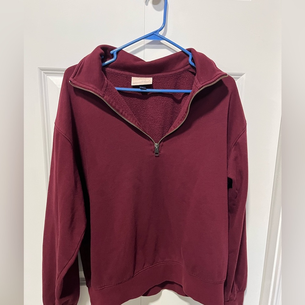 Universal Thread Maroon Half-Zip Pullover